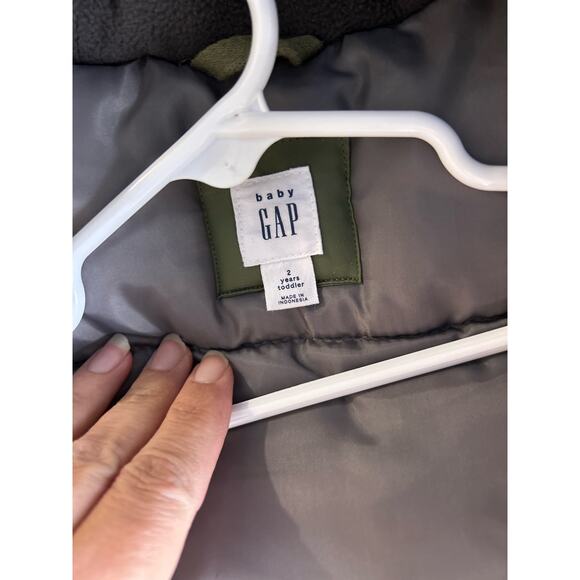 Gap Toddler Baby‎ Coldcontrol Max Hooded Parka Jacket Olive Green Size 2 Years - Picture 9 of 10